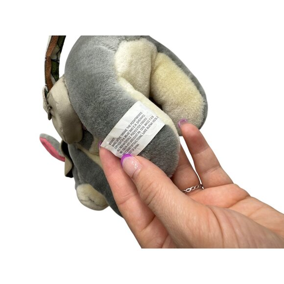 Vintage 90s Disney World Eeyore Winnie The Pooh Plush With Safari Hat & Saddleba - Picture 5 of 6